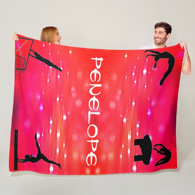New Girls Gymnastics Events Blanket Personalized (In Situ)