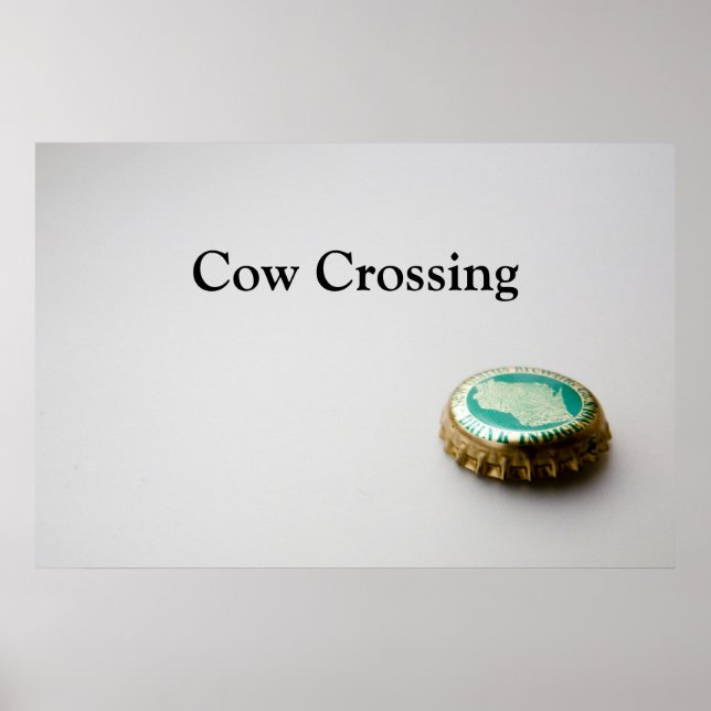 New Glarus, Cow Crossing Poster (Front)