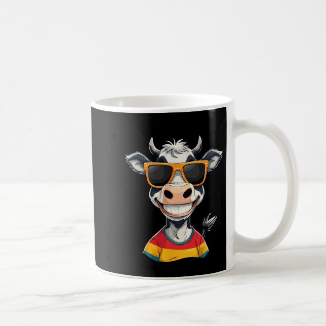 New Glarus Wi Usa Funny Cow Cartoon Design  Coffee Mug (Right)