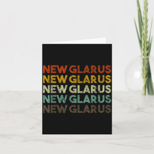 New Glarus Wisconsin Retro 80s Vintage Style  Card
