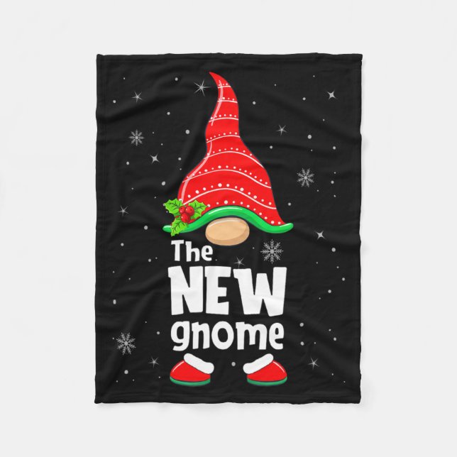New Gnome Matching Family Group Christmas Party Pa Fleece Blanket (Front)
