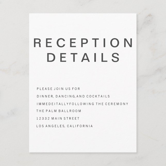 New Goth Minimalist Enclosure Card (Front)