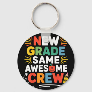 New grade same awesome crew back to school  keychain