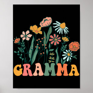 New Gramma Wildflower First Birthday &amp; Baby Sh Poster