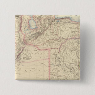 New Granada and Venezuela 2 Inch Square Button