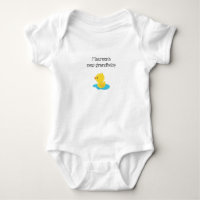 New Grandbaby with Baby Duckling in Puddle
