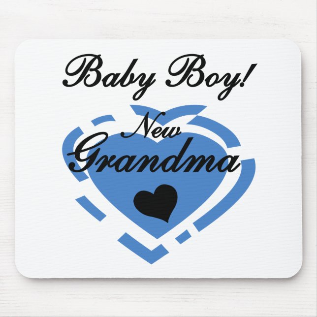 New Grandma Baby Boy Tshirts and Gifts Mouse Pad (Front)
