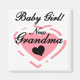 New Grandma Baby Girl Tshirts and Gifts Magnet