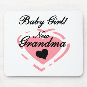 New Grandma Baby Girl Tshirts and Gifts Mouse Pad