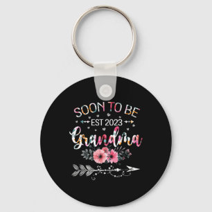 New Grandma Mother's Day Soon To Be Grandma Est 20 Keychain