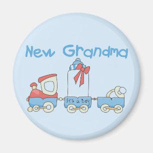 New Grandma of Boy-Train Tshirts and Gifts Magnet