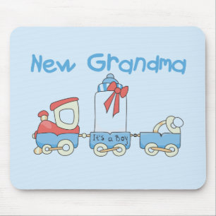 New Grandma of Boy-Train Tshirts and Gifts Mouse Pad