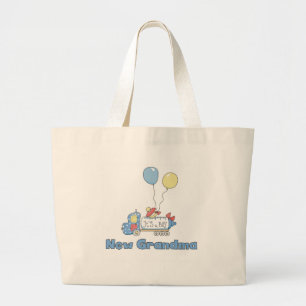 New Grandma of Boy Truck Tshirts and Gifts Large Tote Bag