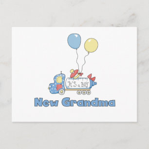 New Grandma of Boy Truck Tshirts and Gifts Postcard
