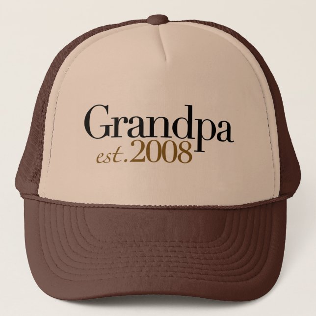 New Grandpa Est 2008 Trucker Hat (Front)