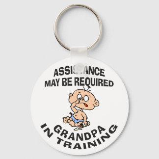 New Grandpa In Training Gift Keychain