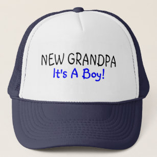 New Grandpa Its A Boy Trucker Hat