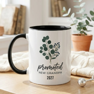 New Grandpa Pregnancy Announcement Eucalyptus Mug