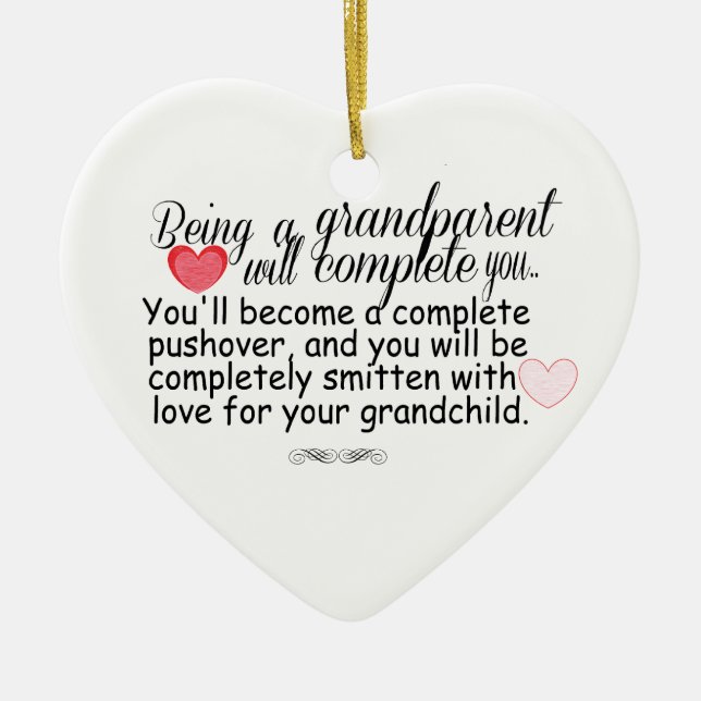 New Grandparents Ceramic Ornament (Front)
