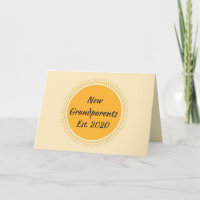 New Grandparents Est. 2020 Yellow Sun Rays