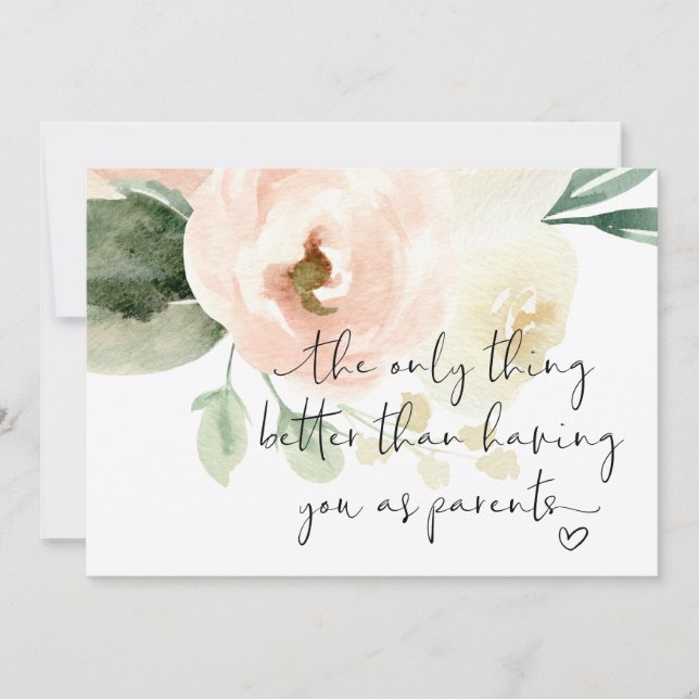New Grandparents Pregnancy Reveal Parents Baby Card (Front)