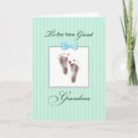 New Great Grandma of Great Grandson Green Footprin