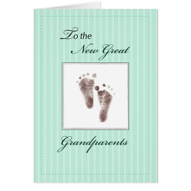 New Great Grandparents of Baby, Neutral Footprint (Front)