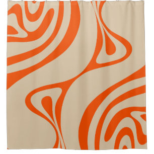 New Groove Abstract Trippy Retro Pattern Orange