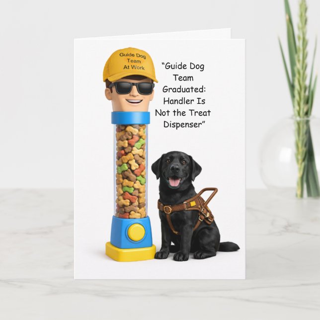 New Guide Dog Team Graduation Card – Working Dog,  (Front)