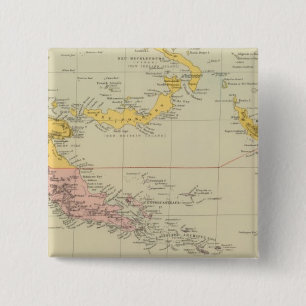 New Guinea and Solomon Islands 2 Inch Square Button