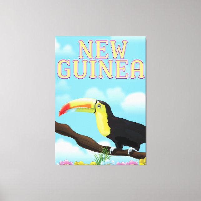 New Guinea Toucan travel poster Canvas Print (Front)