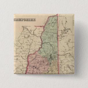 New Hampshire 2 Inch Square Button
