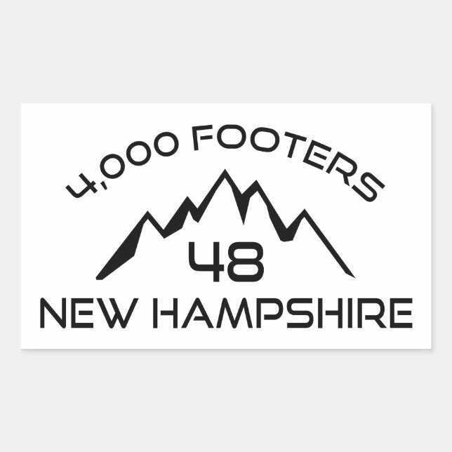 New Hampshire 4000 Footers Mountain Sticker (Front)