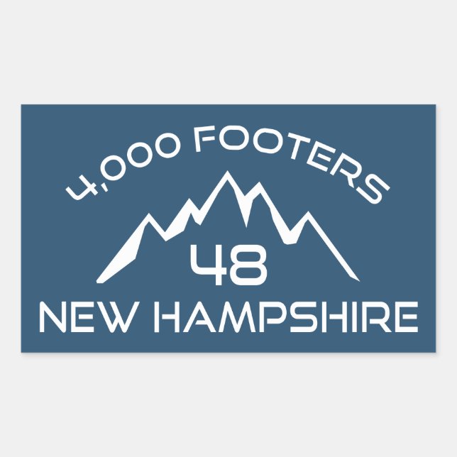 New Hampshire 4000 Footers Mountain Sticker (Front)