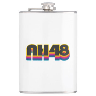 New Hampshire 48 Rainbow Hip Flask