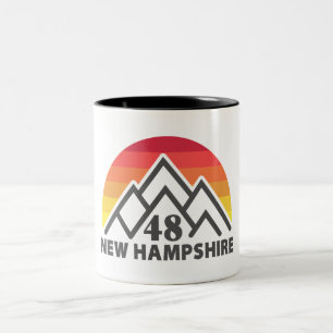 New Hampshire 48 Retro Mountain Two-Tone Coffee Mug