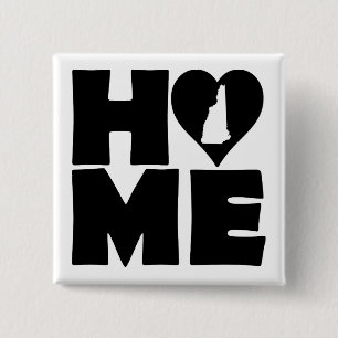 New Hampshire Accueil Heart State Bouton Badge Pin