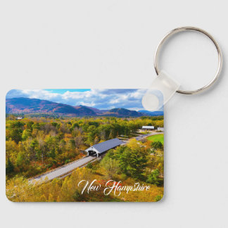 New Hampshire autumn bridge Keychain