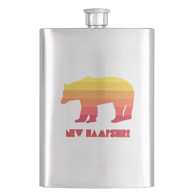 New Hampshire Bear Hip Flask (Front)