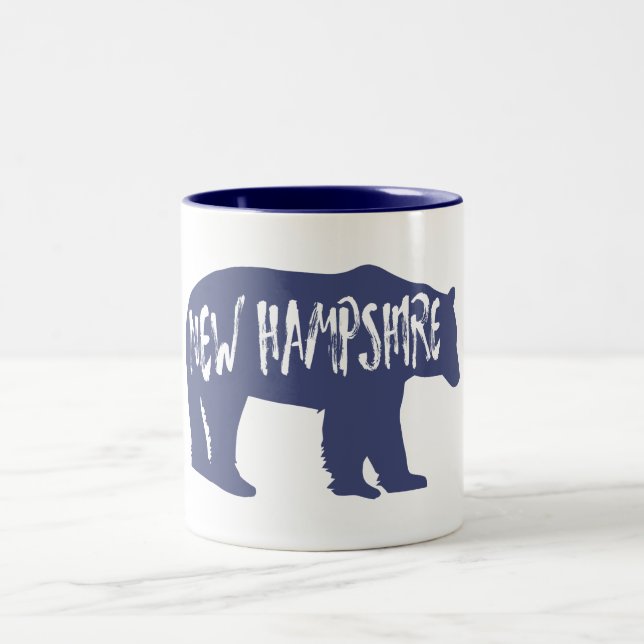 New Hampshire Bear Two-Tone Coffee Mug (Center)