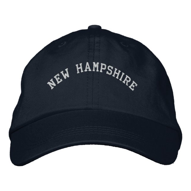 New Hampshire Brodé Casquette bleu marine (Devant)
