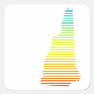 new hampshire chill fade square sticker