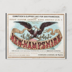 New Hampshire Clipper Sailing Postcard