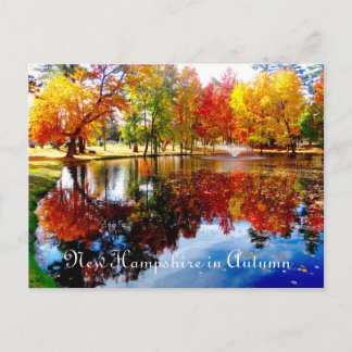 New Hampshire en automne-sur la carte postale de l