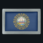 New Hampshire flag Belt Buckle<br><div class="desc">Flag of the State of New Hampshire</div>