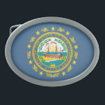 New Hampshire flag Belt Buckle<br><div class="desc">New Hampshire flag</div>