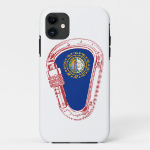 New Hampshire Flag Climbing Carabiner iPhone 11 Case