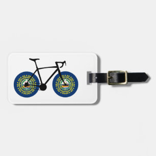 New Hampshire Flag Cycling Luggage Tag
