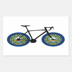New Hampshire Flag Cycling Sticker