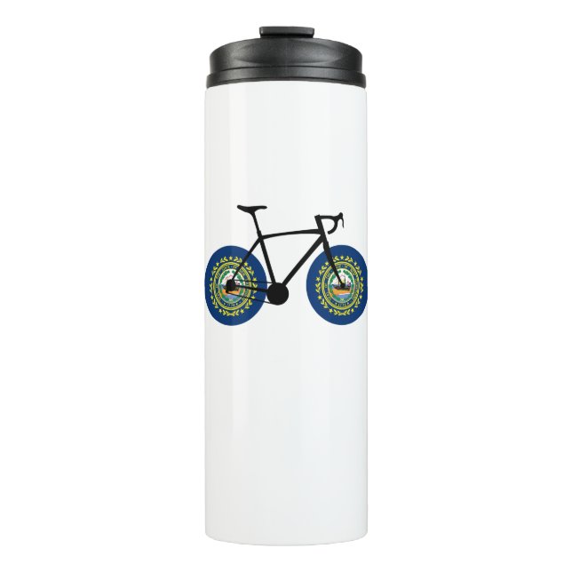New Hampshire Flag Cycling Thermal Tumbler (Front)